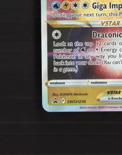 Dragonite VSTAR SWSH236 Sword & Shield Black Star Promo Holo Pokemon Card LP - Image 5