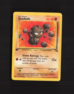 Geodude 47/62 Fossil First Edition Common Pokemon Card NM - Image 1