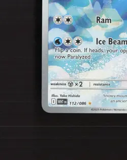 Vanillish 112/086 White Flare Full Art Ultra Rare Holo Pokemon Card NM - Image 5