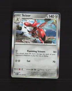 Scizor 141/197 Obsidian Flames Rare Holo Pokemon Card NM - Image 1