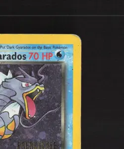 Dark Gyarados 8/82 WOTC Team Rocket Holo Rare PRERELEASE Pokemon Card DMG - Image 4