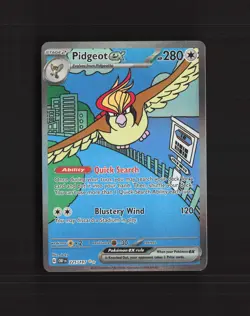 Pidgeot ex 225/197 Obsidian Flames Full Art Ultra Rare Holo Pokemon Card NM - Image 1