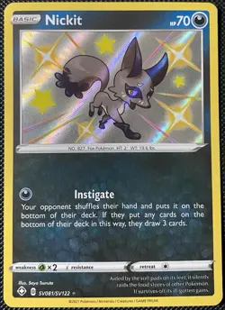 Nickit SV081/SV122 Shining Fates: Shiny Vault Holo - Pokemon Card - Image 1