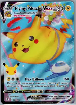 Flying Pikachu VMAX 007/025 - 25th Anniversary Celebrations - Pokemon Card - NM - Image 1