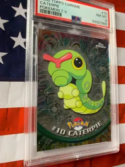 PSA 2000 Topps Chrome Pokemon, CATERPIE- POKEMON T.V. #10 Clean Card - Image 4