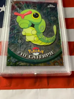 PSA 2000 Topps Chrome Pokemon, CATERPIE- POKEMON T.V. #10 Clean Card - Image 5