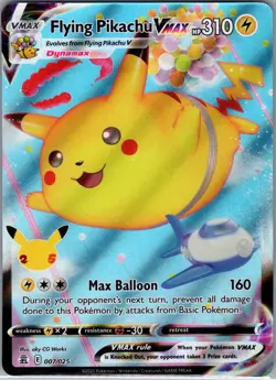 Flying Pikachu VMAX 007/025 - 25th Anniversary Celebrations - Pokemon Card - NM - Image 1