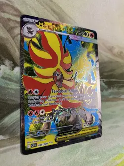 Mega Pyroar ex 099/086 Me04: Chaos Rising Holo Pokemon TCG Card Nm - Image 2