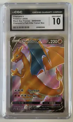 CGC 10 Charizard V SWSH050 Champion’s Path Promo Pokemon Card - Image 1