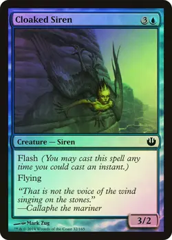 LP Foil Cloaked Siren, MTG, Journey into Nyx, Magic the Gathering, 32 *C - Image 1