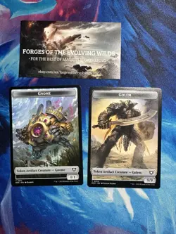 Golem 9/9 0014 Gnome Token Edge of Eternities Commander - Image 1