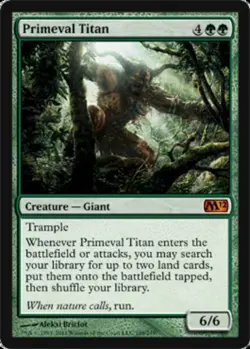 1x Lightly Played, English Primeval Titan - Magic 2012 (M12) - Image 1
