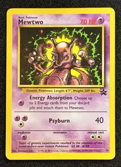 🔮 1999 Pokemon Wizards Black Star Promos Mewtwo #14 WOTC Vintage Pokemon - Image 1