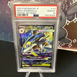 2025 POKEMON JAPANESE M2-INFERNO X 113 MEGA SHARPEDO EX SAR - PSA 10 - Image 1