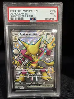 2024 Pokemon Paldean Fates Alakazam ex Shiny Ultra Rare PSA 9 - Image 1