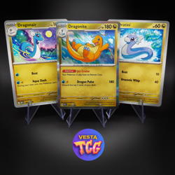 Dragonite Evolution Line Set Pokemon Scarlet & Violet 151 Regular & Holo NM - Image 1
