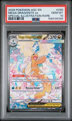 2026 POKEMON ASC EN-ASCENDED HEROES #290 MEGA DRAGONITE EX PSA 10 - Image 1