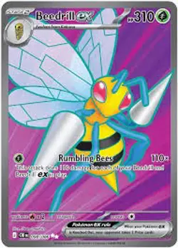 Beedrill ex 098/086 Ultra Rare ME04: Chaos Rising Pokemon Near Mint - Image 1