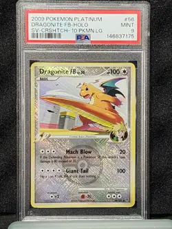 PSA 9 DRAGONITE FB-HOLO #56 2009 POKEMON LG PLATINUM SUPREME VICTORS CROSS HATCH - Image 1