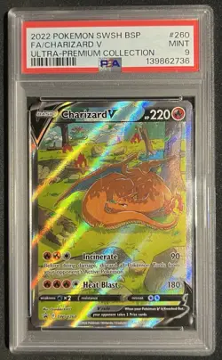 Charizard V SWSH260 (PSA 9) Full Art [UPC Promo] Pokemon TCG 2022 - Image 1