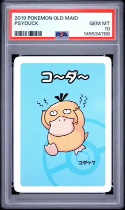 2019 POKEMON OLD MAID PSYDUCK PSA 10 - Image 1