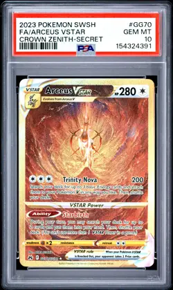 2023 POKEMON SWORD & SHIELD CROWN ZENITH SECRET FULL ART/ARCEUS VSTAR PSA 10 - Image 1
