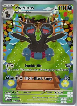 Zweilous 147/086 Illustration Rare - White Flare - Pokemon Card - NM - Image 1