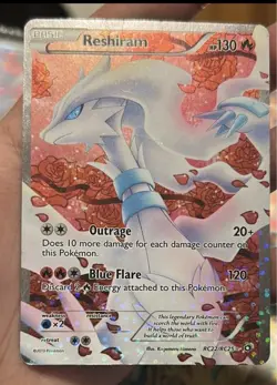 Pokemon TCG Reshiram Full Art Holo Ultra Rare RC22/RC25 Legendary Treasures EN - Image 1