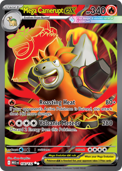 MEGA CAMERUPT EX 156/132 ULTRA RARE MEGA EVOLUTION POKEMON NEAR MINT - Image 1