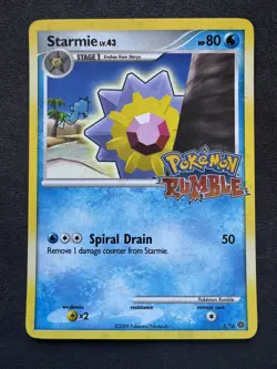 2009 Pokemon Rumble Starmie Promo 5/16 Rumble Stamped Holo - NM💧 - Image 1