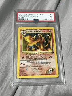 Blaine's Charizard PSA 7 Holo 2/132 Gym Challenge Pokemon - Image 1