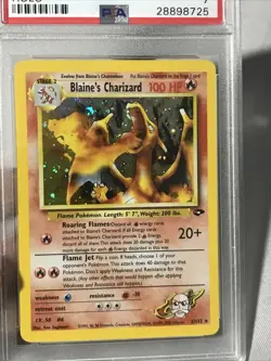 Blaine's Charizard PSA 7 Holo 2/132 Gym Challenge Pokemon - Image 4