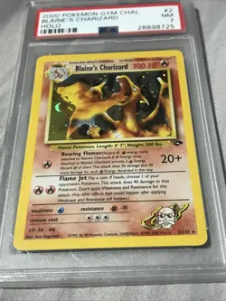 Blaine's Charizard PSA 7 Holo 2/132 Gym Challenge Pokemon - Image 5