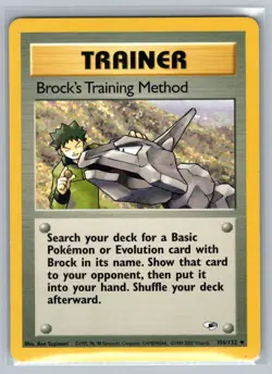 Brock's Training Method 106/132 (Normal)Uncommon Gym Heroes Pokemon Unlimited MP - Image 1