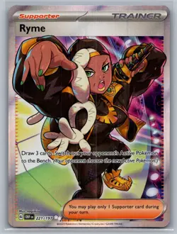 Ryme 221/197 Ultra Rare Obsidian Flames Pokemon Near Mint - Image 1