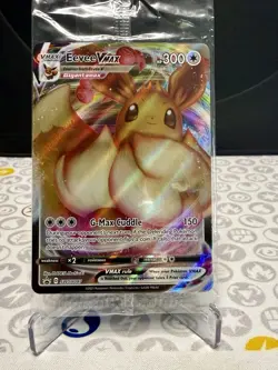 Pokemon TCG Eevee VMAX Sealed SWSH087 Black Star Promo Full Art Holo NM - Image 1