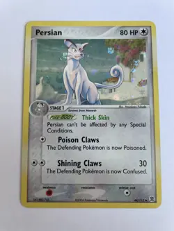 🔥 PERSIAN 44/112 R FIRERED & LEAFGREEN POKEMON REVERSE HOLO 🔥 - NM - Image 1