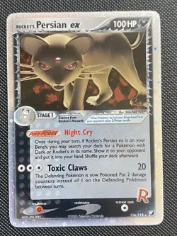Rocket's Persian ex NM 116/115 Unseen Forces Pokemon TCG Holo - Image 1