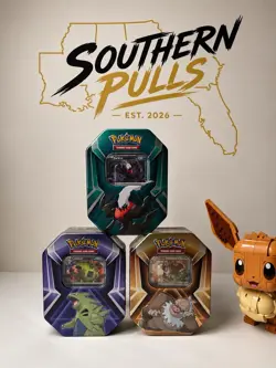 3 x Triple Whammy Collector Sealed Tins (Complete Tin Set) Pokemon TCG - Image 1