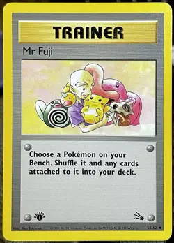Pokemon 🔥 Mr. Fuji Uncommon Fossil 58/62 1st Edition NM - Image 1