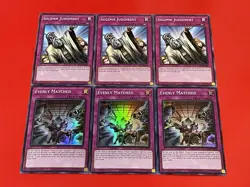 3x Evenly Matched + 3x Solemn Judgement | 1st Editions | NM | YuGiOh! - Image 1