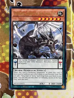 Yugioh Zefraniu, Secret Of The Yang Zing MGED-EN072 Single - Image 1
