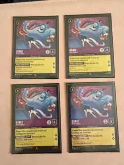 4X Playset Disney Lorcana Azurite Sea Genie Wish Fulfilled #53 LP - Image 1