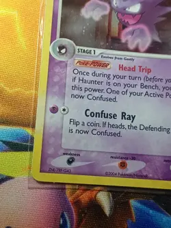 Pokemon TCG Haunter Reverse Holo Card 34/112 FireRed LeafGreen - Image 4