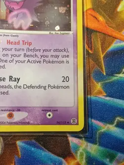 Pokemon TCG Haunter Reverse Holo Card 34/112 FireRed LeafGreen - Image 5