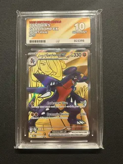 Pokemon TCG Cynthia's Garchomp EX Card 215/182 Destined Rivals Ace 10 - Image 1