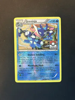 Pokemon TCG League Greninja 40/122 Breakpoint Reverse Holo 3rd Place Prize Card - Image 1
