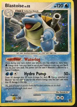 Pokemon Card - Blastoise Secret Wonders 2/132 Holo Rare Holo Bleed - Image 3
