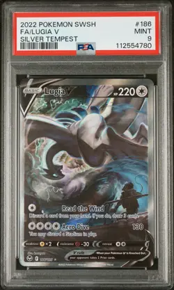 PSA 9 LUGIA V 186/195 | Silver Tempest Full Art Pokemon Card - Image 1