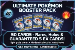 50 Pokemon Cards Lot - Holos/Rares + 5 Guaranteed EX & Free Booster Pack!! - Image 2